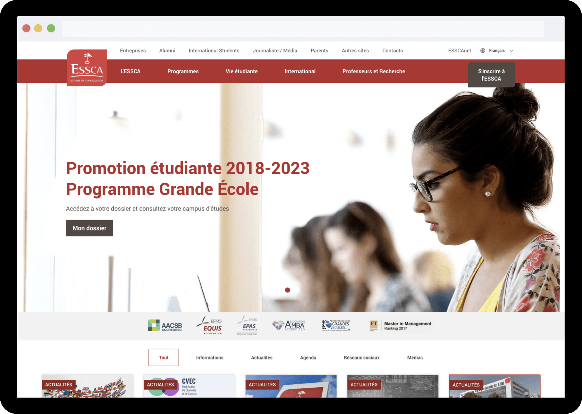 IT Consultis Project ESSCA desktop mockup