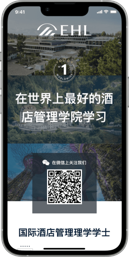 IT Consultis Project EHL mobile mockup Homepage