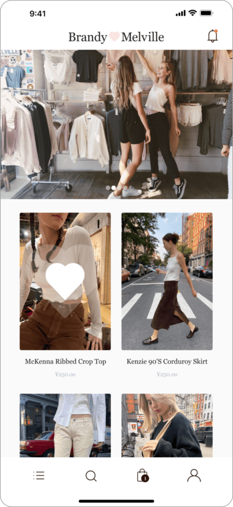 ITC Homepage Brandy Melville 3