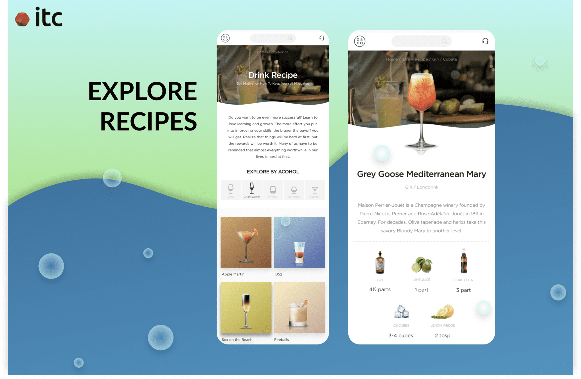 Users can also explore different beverage recipes on the Drinks&Co Mini Program