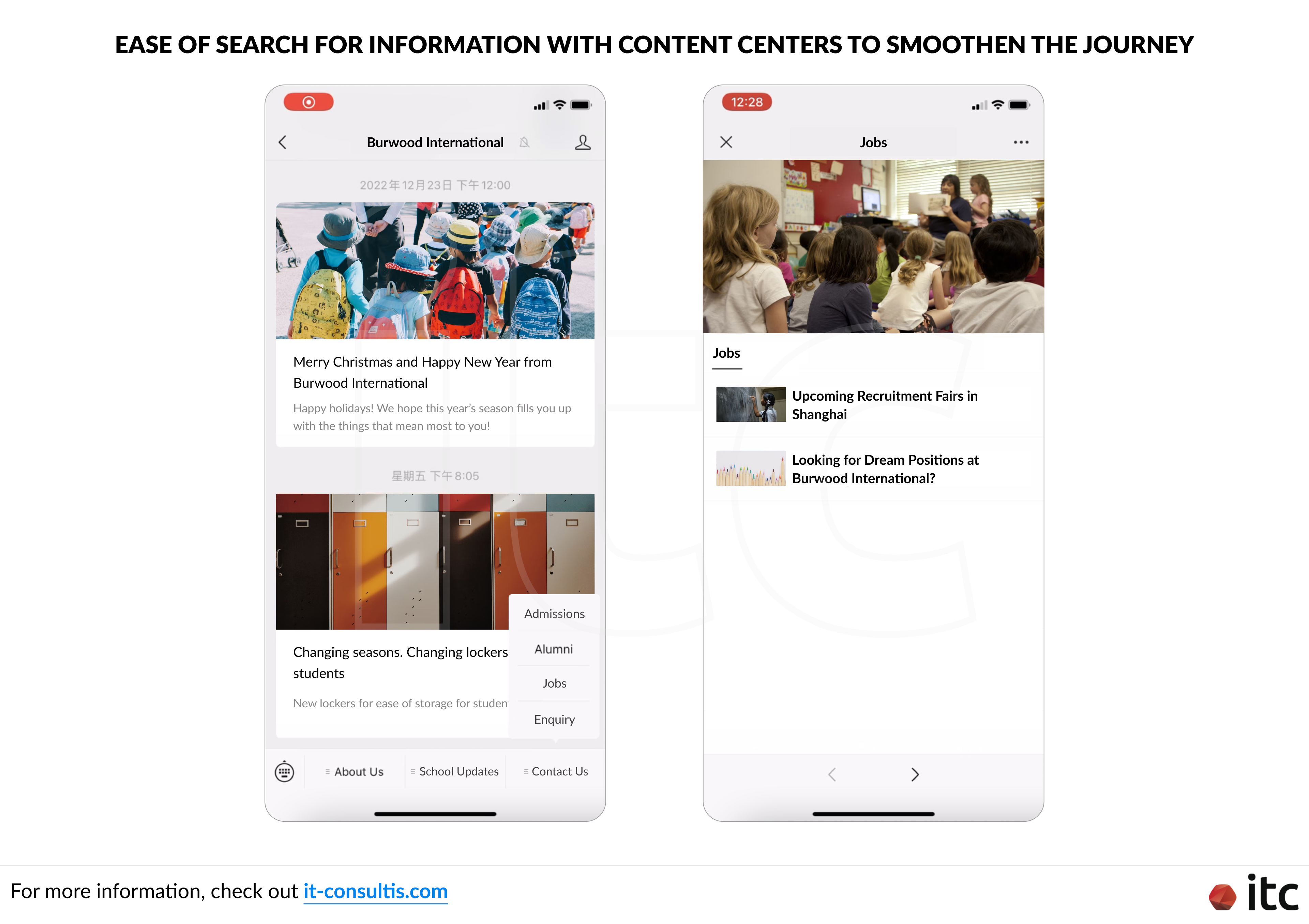 Ease of search for information with Content Centers via Social CRM tools to smoothen the user journey