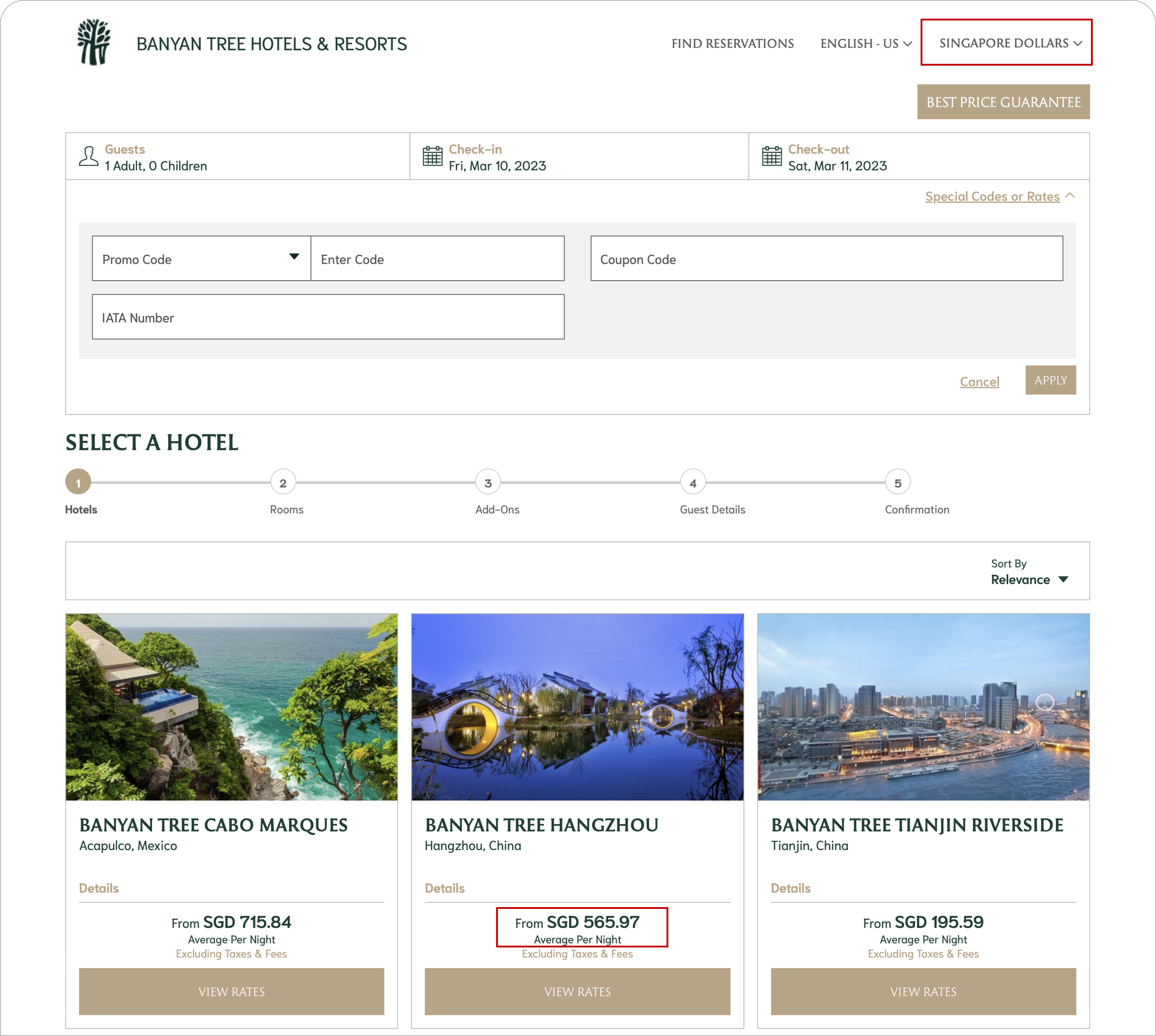 The Drupal websites also automatically adjust the currency parameter according to the location of the hotel when generating the Booking page