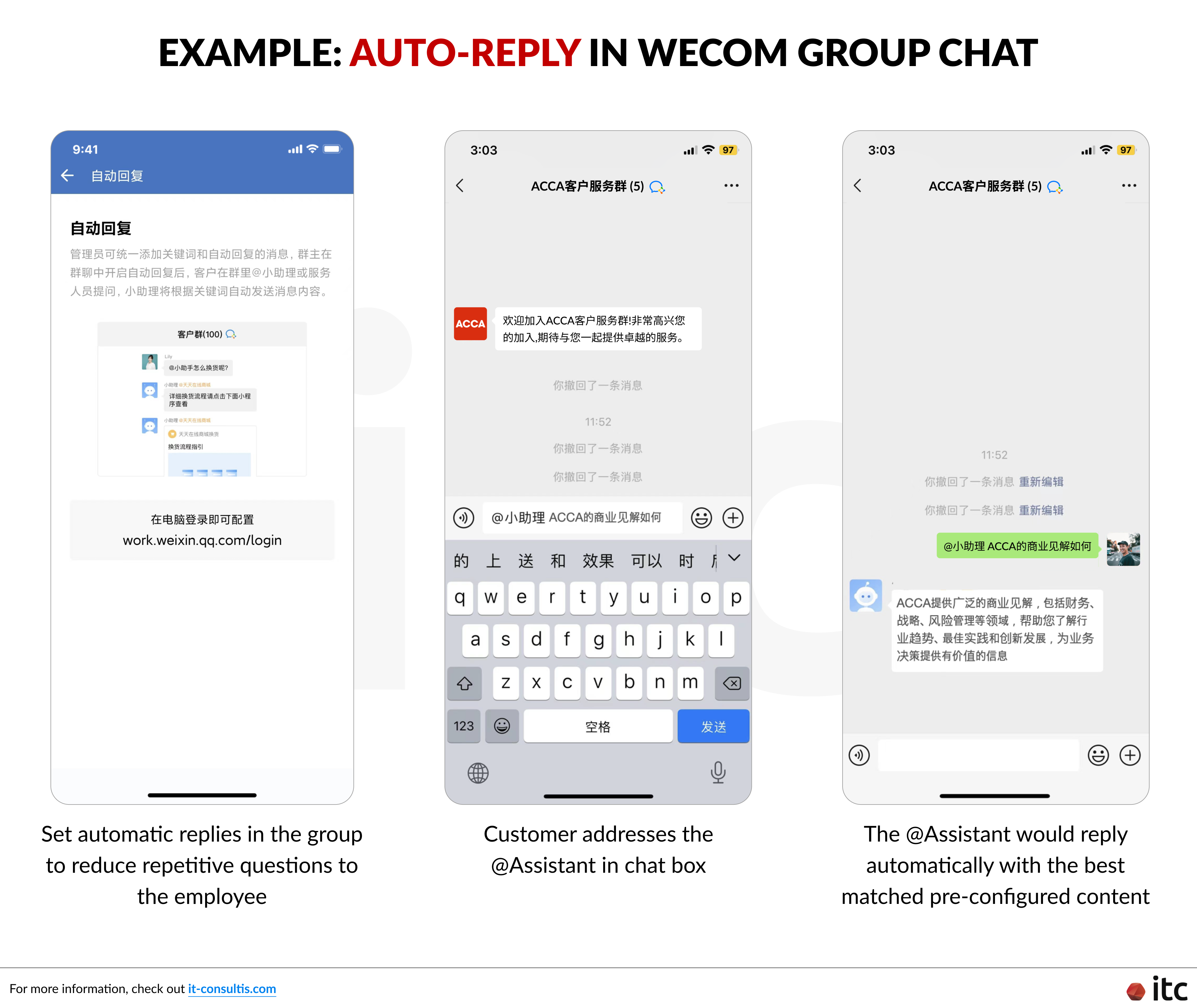 How auto-reply works in WeCom group chats