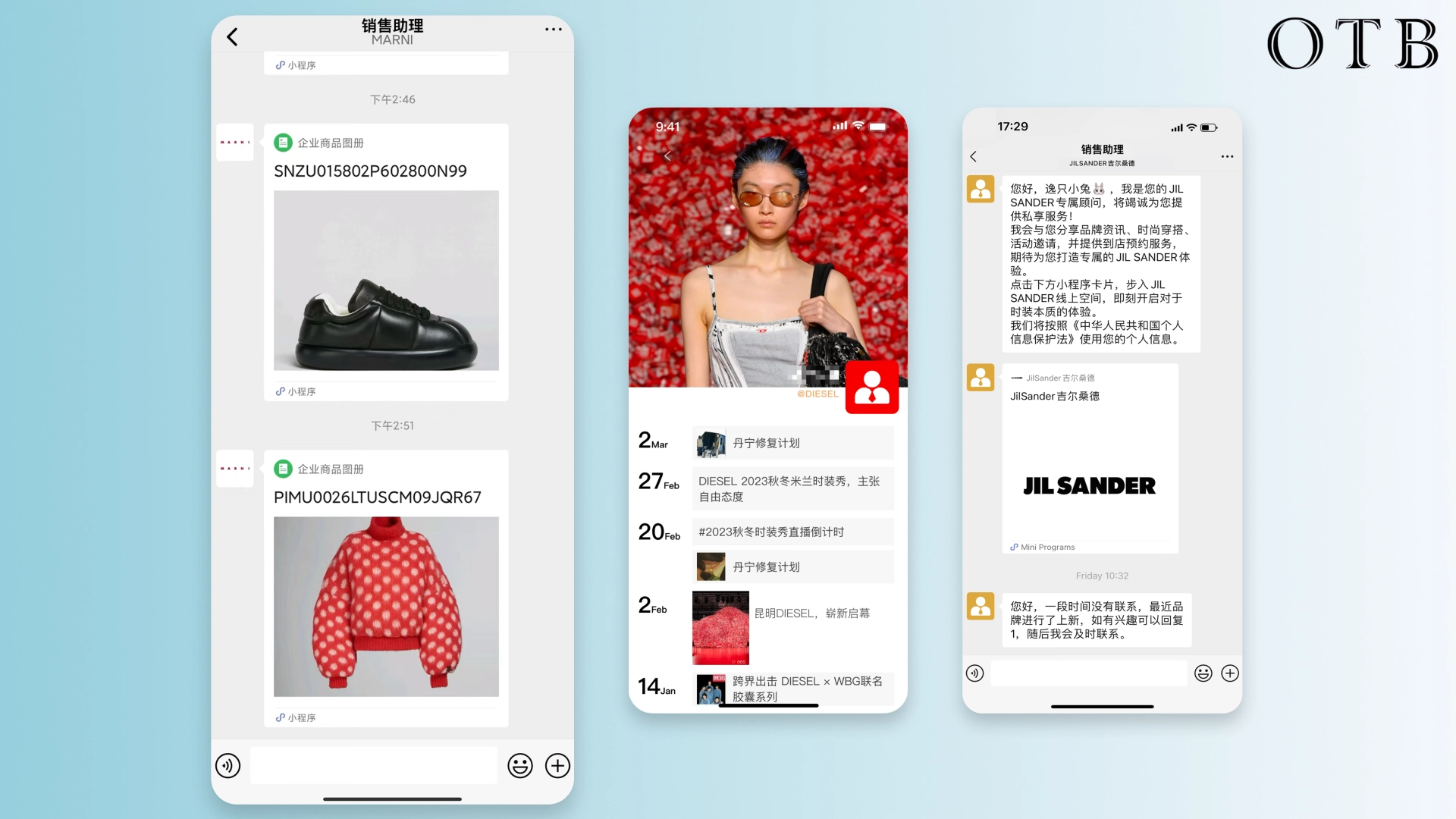 WeCom clienteling in China for OTB group