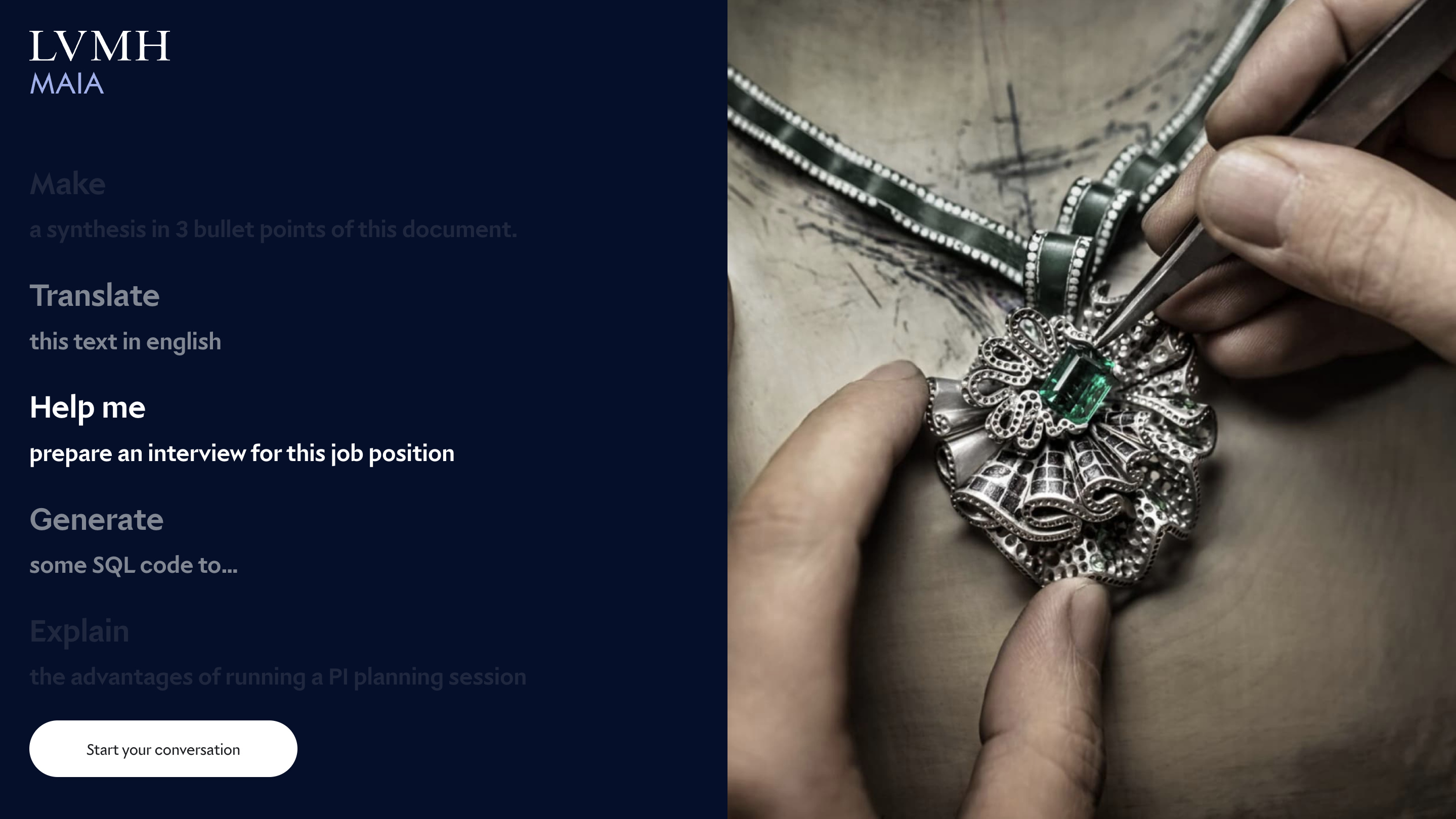 MaIA, LVMH’s internal AI assistant, supports Maisons with content creation, clienteling, mock-up generation, and data-driven insights