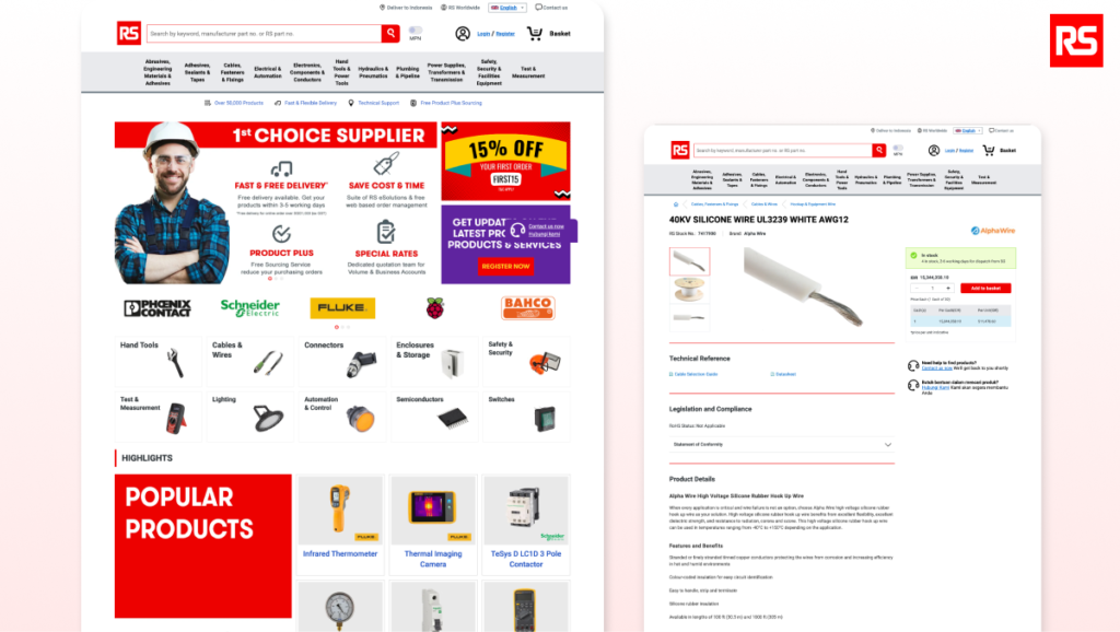 助力 RS Components 扩展东南亚 B2B 电商业务
