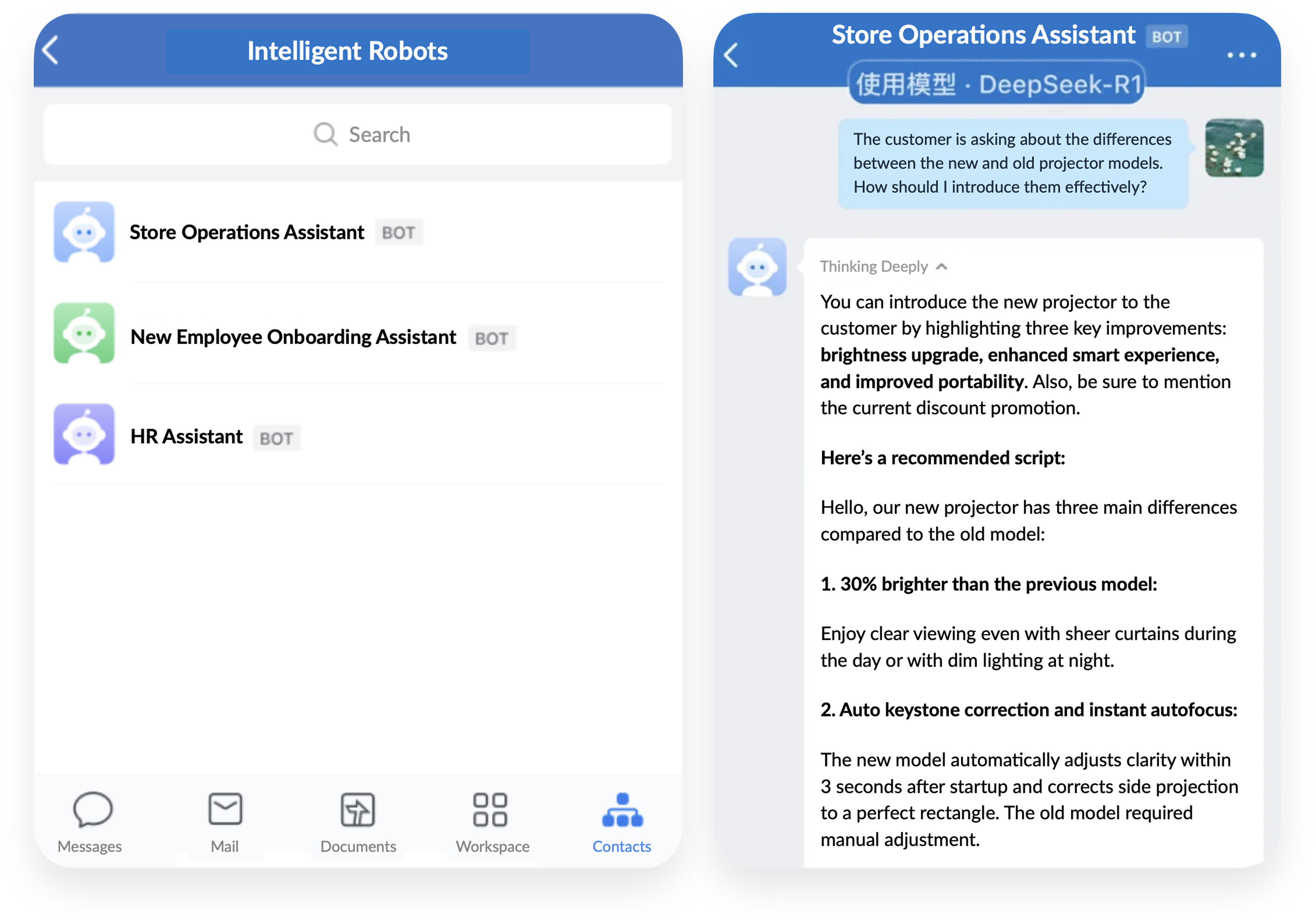 Illustration of “Intelligent Robot” feature