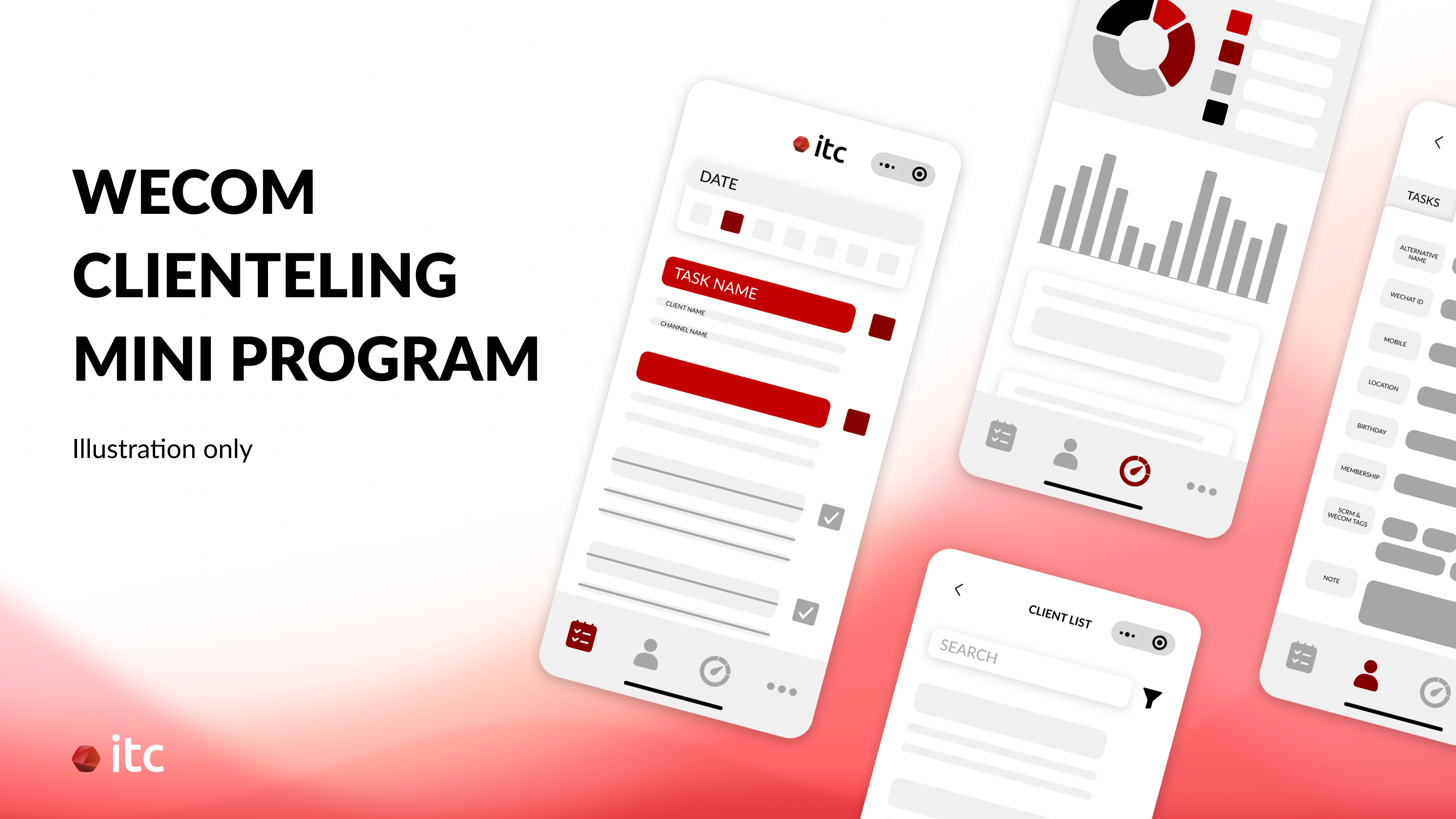 企业微信客户经营小程序示意图。对于已经拥有全球客户经营 App 的品牌而言，在中国进行本地化的一种实用方式，是在企业微信生态内搭建一个客户经营小程序，作为执行层（Execution Layer），连接并支持本地客户运营。